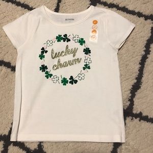 Gymboree St Patrick’s Day lucky charm shirt, 4T